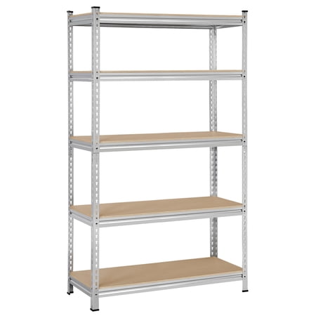 SmileMart 5 Tiers Metal Adjustable Storage Shelf Silver