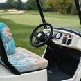 thumbnail image 3 of Garronmavis Beach Turtle Universal Golf Cart Seat Covers Accessories Golf Cart Seat Protectors Smooth Surface Polyester Interior Decor Accessiores for Heat Protection, 3 of 6
