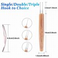 thumbnail image 2 of Dsseng 6Pcs Dreadlock Crochet Hook for Hair Dreadlock Needle Tool for Braid Craft Dread Locks Crochet Needles 0.75mm, 2 of 5
