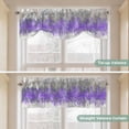 thumbnail image 5 of Tie Up Valance Curtain for Kitchen, Abstract Purple Grey Graffiti Rod Pocket Short Curtains Adjustable Tie-Up Shade Valances, Modern Minimalist Art Window Treatment for Bathroom Living Room Bedroom, 5 of 9