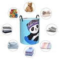thumbnail image 6 of LNWH Laundry Basket, Ski Panda Pattern Foldable Laundry Hamper With Handles Waterproof, Small Size, 6 of 8