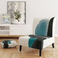thumbnail image 5 of Designart "Geometric Black And Teal IV" Upholstered Modern Accent Chair - Arm Chair, 5 of 5