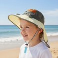 thumbnail image 2 of Oiyii Toddler Boys Water‑Repellent Bucket Hats Crocodile Appliqué Hiking Sun Hats, Army Green, 2 of 5