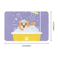 thumbnail image 3 of Balery Corgi Washing in Bathtub Doormat, Durable Flannel Fabric, Waterproof Stain and Fade Resistant, Low Profile,Indoor Outdoor Door Mats, Easy Clean Patio Entrance Mat, 16x24in, 3 of 9