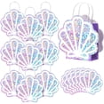 thumbnail image 1 of Paquete de 12 bolsas de regalo Locmeo con forma de concha de sirena, 12 x 15 x 6 cm, 1 of 6