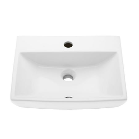 Swiss Madison SM-WS317 White Sublime 17-3/4" Rectangular Ceramic Wall Mounted Bathroom