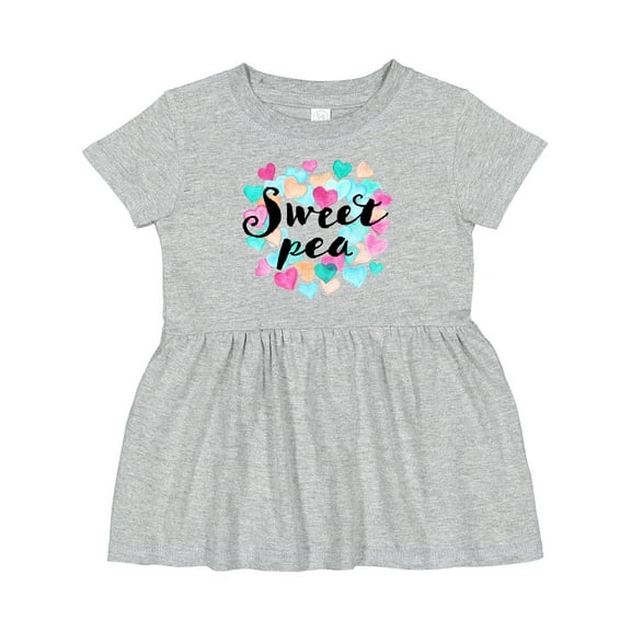 Inktastic Sweet Pea Hearts Girls Baby Dress
