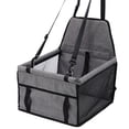 thumbnail image 2 of Asiento de coche para perros, transpirable, ajustable, fácil instalación, cesta de asiento elevador para coche para perros y coches, color negro, 2 of 12