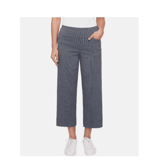 S.C. & CO. Women's Wide Leg Crop Pant Navy Small