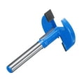 thumbnail image 3 of Uxcell T Slot Cutter Rabbet Router Bit 1/4" Shank 1-3/8" x 1/4" 2 Wing Carbide Slotting Cutter, 3 of 6