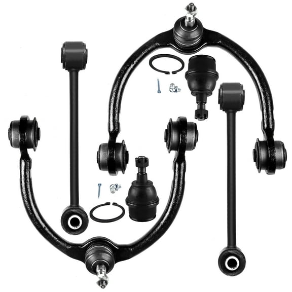 ECCPP Control Arm Kit 2005 2006 2007 2008 2009 2010 for Jeep Commander for Jeep Grand for Cherokee - Lower Ball Joints Front Sway Bar End Links Upper Control Arms