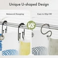 thumbnail image 4 of AmazerBath Shower Curtain Hooks, Black Rust Proof Non-Slip Double Hook Shower Curtain Hooks for Shower Curtain, Sturdy Shower Curtain Rings, Metal Shower Hooks Ring Bathroom 12Pcs, 4 of 8