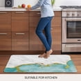 thumbnail image 5 of Turquoise Gold Marble Doormat Outdoor Entrance 16"x24", Modern Abstract Marble Crack Texture Absorb Moisture Dirt Door Mats, Non-Slip Rubber Backing Floor Mats Indoor, Low-Profile Front Door Rugs, 5 of 9