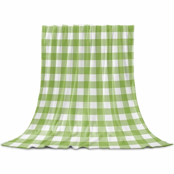 Flannel Throw Blanket for Couch Sofa Bed,Farmhouse Plaid Design Soft Cozy Warm Fuzzy Blanket 30x40in