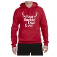 thumbnail image 2 of Wild Bobby, Best Buckin Dad Ever Funny Hunting, Father's Day, Unisex Graphic Hoodie Sweatshirt, Red, 2XL, 2 of 3