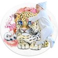 thumbnail image 1 of Small Leopard Round Soft Area Rugs 2.6ft Anti-Slip Cute Circle Carpet for Teen Girls Room, Circular Rug for Nursery Room, Dorm, Cute Room Decor for Baby, 1 of 7