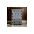 thumbnail image 2 of Lile 50 Inch Tall Dresser Chest, 6 Drawer, Crown Molding, Solid Wood, Gray, 2 of 6