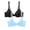 Azure Blue/Black Hue, variant on Women's Sheer Mesh Demi Underwire Bra