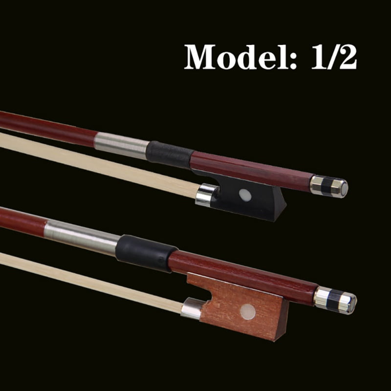 1/2 3/4 Professional Violin Bow Well Balanced Brazil Wood Ebony Frog Violin Arbor Horsehair Bow 4/4 1/2 1/4 /1/8 