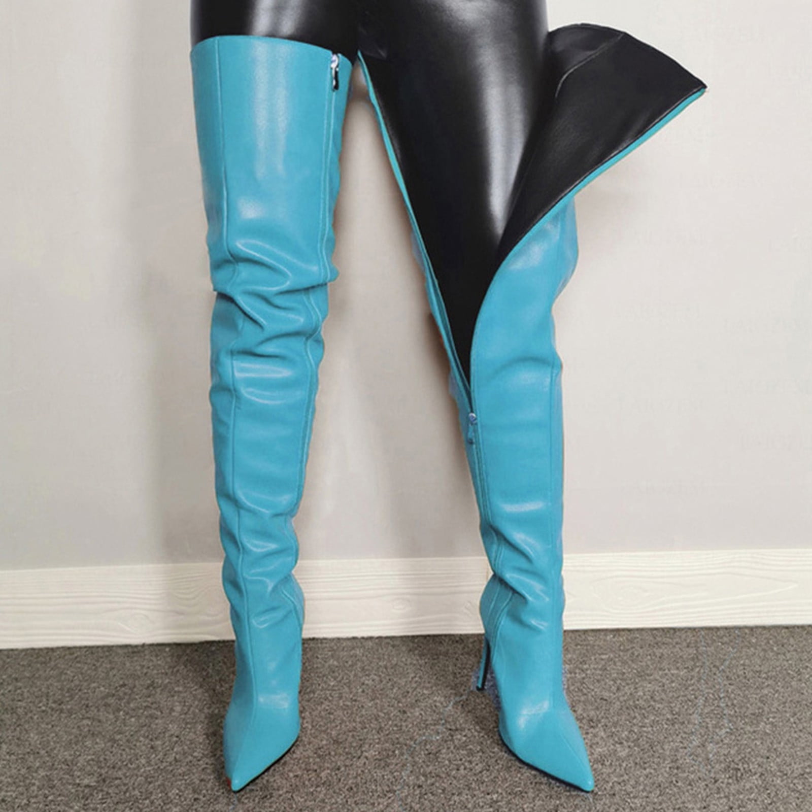 OKBOP Womens High Heels Over The Knee Boots Thigh High Kids Boots