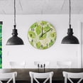 thumbnail image 3 of SKYSONIC Silent Wooden Round Wall Clock Colorful Abstract Leaves Non Ticking Battery Operated Clocks for Home Office Living Room Bedroom, 3 of 6