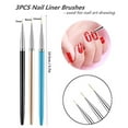 thumbnail image 4 of 5Pcs Dotting Pens With 3 Pcs Nail Painting Brushes, Nail Art Design Tools, 4 of 6