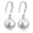 Flat White, variant on 12mm Elegant Pearl Drop Earring with Gold - Tone Hook, Timeless Fashion Jewelry for Women