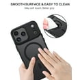 thumbnail image 5 of DOMAVER Magnetic iPhone 17 Pro Max Case (6.9") - Slim Fit Matte Translucent Cover | MagSafe Compatible | Shockproof Anti-Yellowing | Black, 5 of 9
