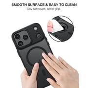 DOMAVER Magnetic for iPhone 18 Pro Max Case / iPhone 17 Pro Max Case 6.9 - Slim Fit Matte Translucent Cover | MagSafe Compatible | Shockproof Anti-Yellowing | Black