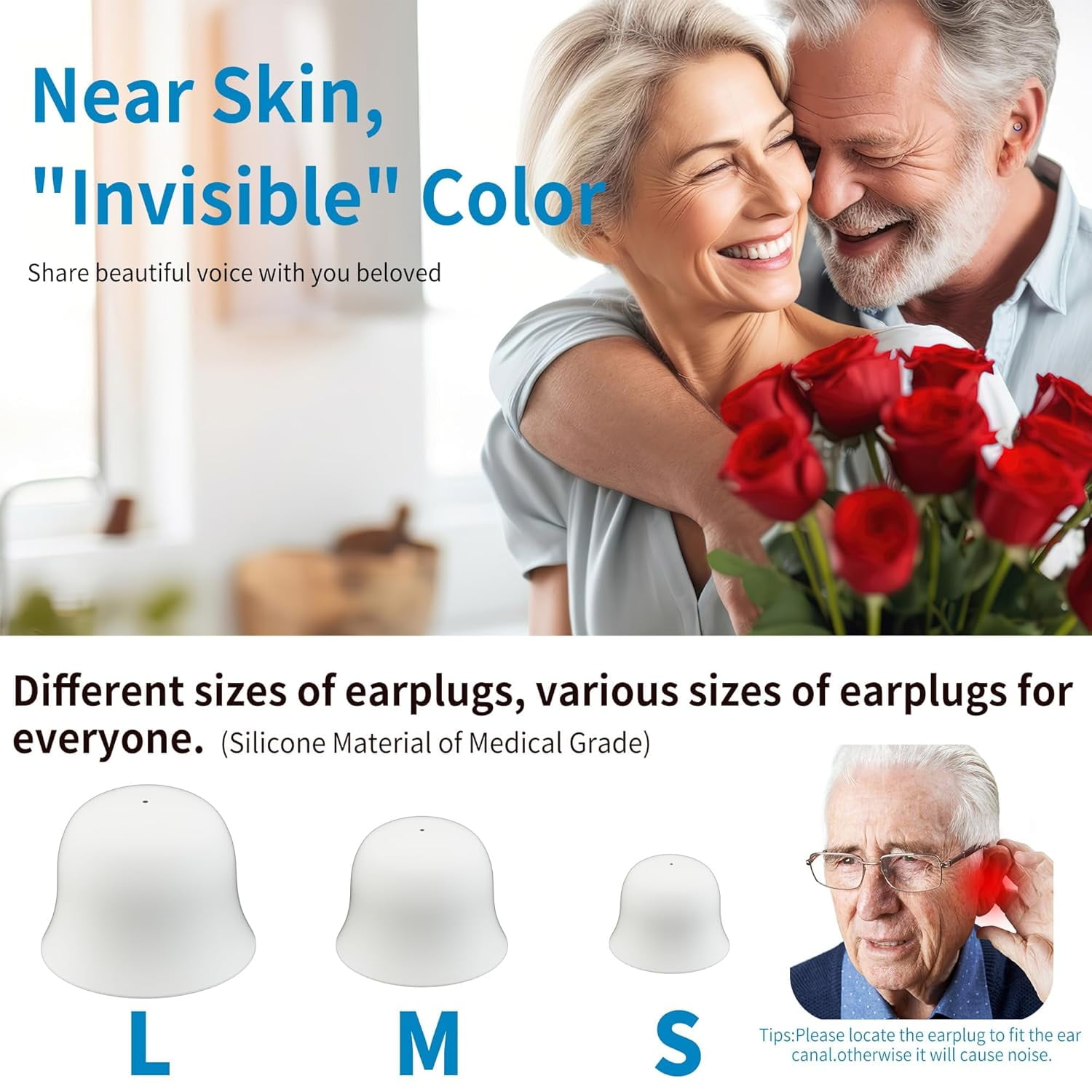 SUWU Hearing Aids for Seniors, Rechargeable Personal Sound Amplifiers for Severe Hearing Loss, Hearing Amplifiers for Adults with Noise Cancelling, Magnetic Charging Case