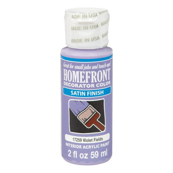 Homefront Paint Acrylic Interior Satin Violet 2 Oz Pack of 3
