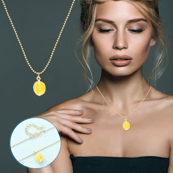 ABPWLY Ladies Fashion Durian Tassel Fruit Jewelry Gold Pendant Necklace Jewelry Clearance Necklaces Canada Days Initial Necklaces for Women Chain Necklace
