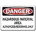 thumbnail image 2 of Danger Sign - Hazardous Material Area Authorized Personnel Only - 10" X 14" OSHA Safety Sign, 2 of 2
