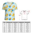 thumbnail image 2 of Rubber Duckies Blue Women's Short Sleeve Tops Casual Blouses T Shirt, 2 of 6