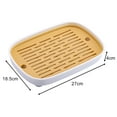 thumbnail image 1 of Rabbit Guinea Pig Litter Tray Sturdy Plastic Material Large Size Heightened Grid Design Smooth Corner Easy to Clean Black white S, 1 of 8