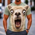 thumbnail image 2 of LILIYA Mens Cow Graphic T Shirt Geometric Printed Crew Neck Short Sleeve Casual Streetwear Fashion Tee Lightweight Daily Outfit Top, 2 of 4