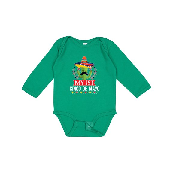 Inktastic Cinco De Mayo Party Babys 1st Boys or Girls Long Sleeve Baby Bodysuit