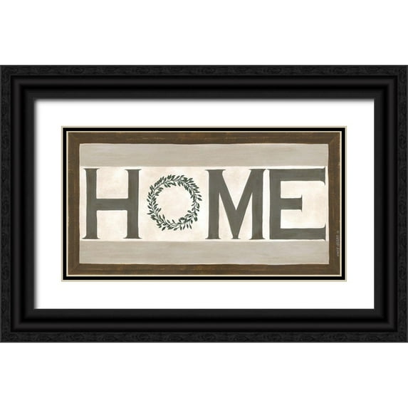 Shamp, Cindy 14x9 Black Ornate Wood Framed with Double Matting Museum Art Print Titled - Home