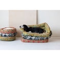 thumbnail image 5 of Creative Co-Op Floral Cotton and Sherpa Pet Bed with Removable Cover, Taupe, Green and Mint, 5 of 7