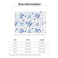 thumbnail image 4 of YFYANG Lightweight Warm Flannel Blanket, Small Blue Flower Pattern Throw Blanket for Bed, Sofa, Travel, Camping, 50"x40", 4 of 7