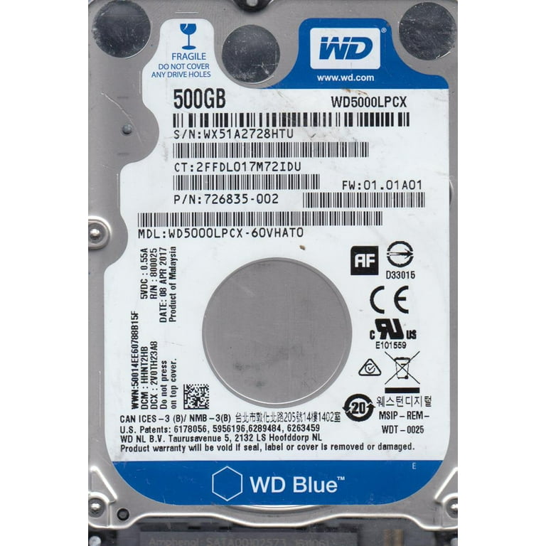 Arrowhead længes efter lindring WD5000LPCX-60VHAT0, DCM HHNT2HB, Western Digital 500GB SATA 2.5 Hard Drive  - Walmart.com