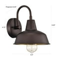 thumbnail image 2 of CHLOE Ironclad Industrial 1 Light Oil Rubbed Bronze Indoor Wall Sconce 9" Wide, 2 of 12