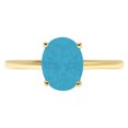 thumbnail image 7 of Solitaire Engagement Ring for Women - 2ct Simulated Turquoise in 14K Yellow Gold Promise Ring, 7 of 7