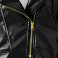 thumbnail image 4 of Godderr 1-7Y Boys PU Motorcycle Faux Leather Coats Jackets for Toddler Kids,Baby Leather Autumn Winter Moto Jacket with Oblique Zipper, 4 of 7