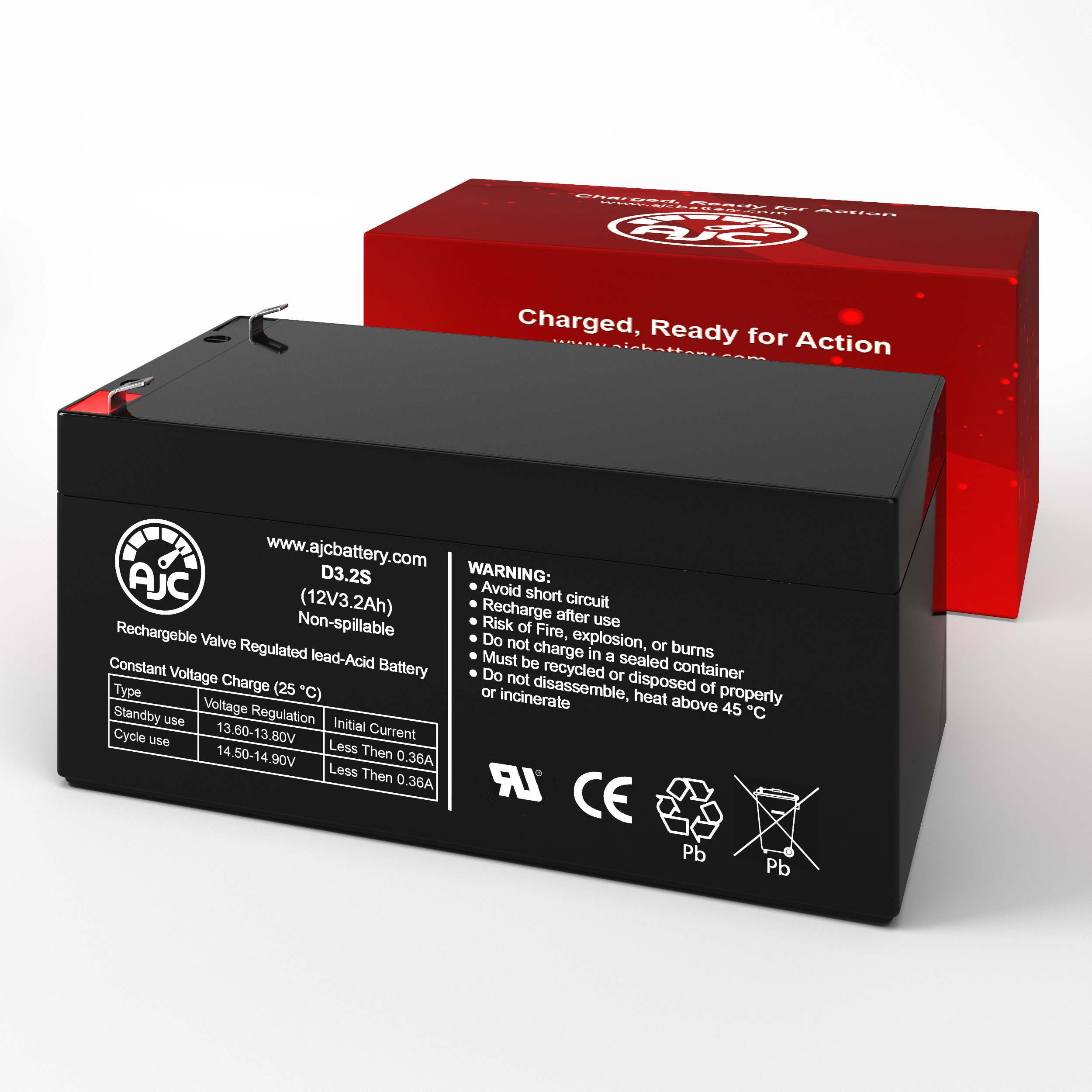APC BE325R-CN 12V 3.2Ah UPS Battery - This Is an AJC Brand Replacement