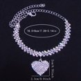 thumbnail image 4 of JUSIP 2pcs/set Fashion Fashion Jewelry Luxury Sparkling Rhinestone Rhinestone Peach Heart Love Anklet Bracelet Set Ladies Party Wedding Engagement Jewelry, 4 of 6