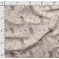 thumbnail image 2 of Soimoi Dog Print,Cotton Cambric, Quilting Fabric Sold by The Yard 42 Inch Wide, Medium Weight Cotton Fabric, SewingSupplies,Light Peach, 2 of 5