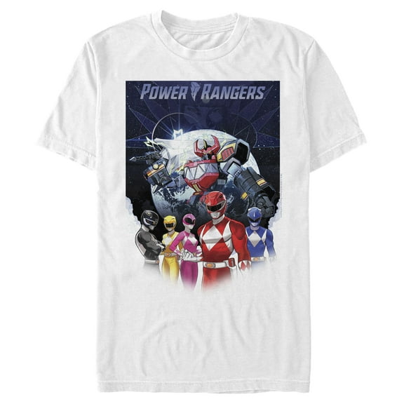 Men's Power Rangers Galactic Heroes  Graphic Tee White X Large