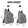 thumbnail image 2 of FORMRS Mini Backpack Purse for Women Quilted Travel Daypack Casual Shoulder Bag, Blue Floral Horses Pattern, 2 of 7