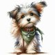 thumbnail image 2 of Hilo Algodón Ecológico Bordado 11CT YorkshireTerrier Punto Cruz 40x40cm, 2 of 8